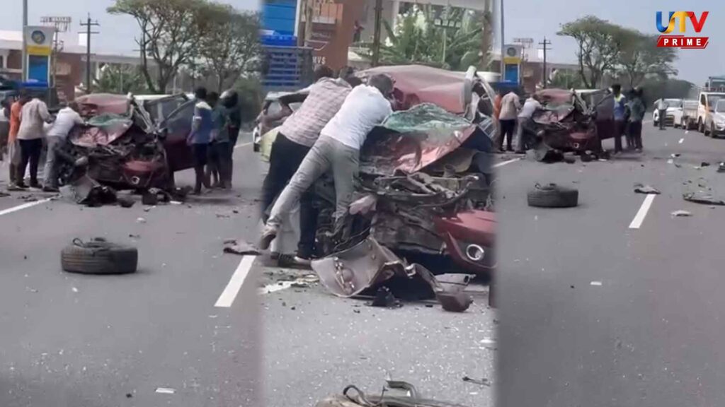 Car smashes into ambulance, 4 injured in Coimbatore!