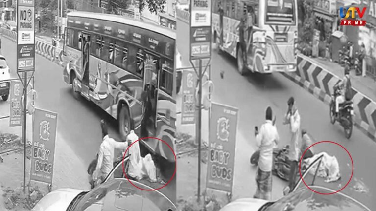 Wife dies in front of husband's eyes.. Shocking video of bus accident!