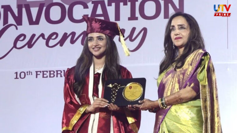 Actress Srileela studied and earned a doctorate while acting.