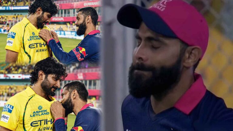 RR player Jadeja kisses Chennai team jersey