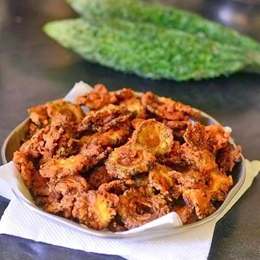 Make bitter gourd chips without bitterness tips