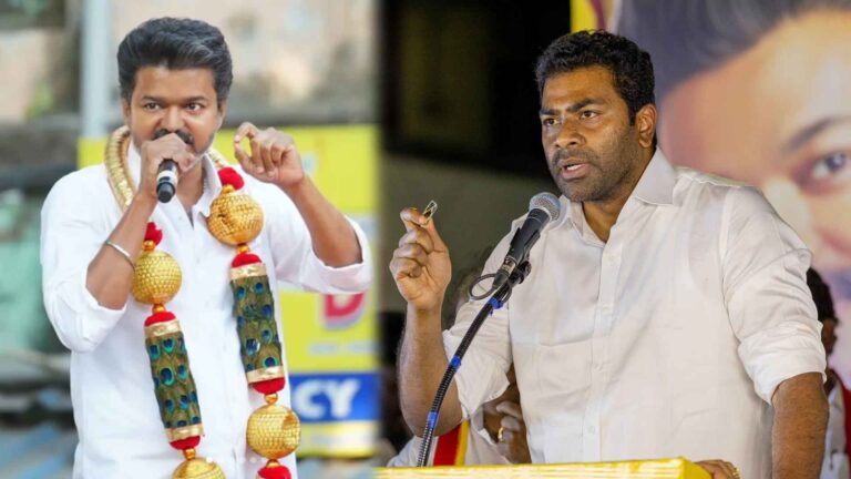 Bottles thrown at Vijay's rally... DMK goons are responsible.. Adhav Arjuna alleges!