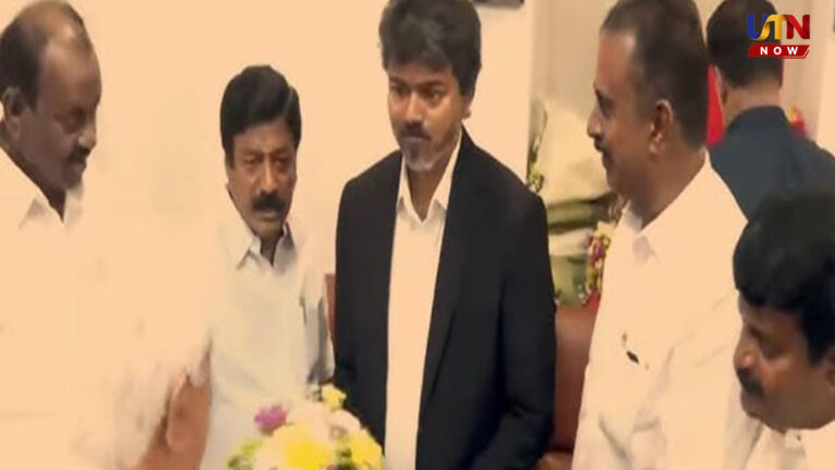 மரியாதை நிமித்தமான சந்திப்பா? அரசியல் கணக்கா?.. அதிமுக கோட்டையில் முதல்வர் விஜய்..! cm-vijay-visit-cv-shanmugam-office-admk-politics