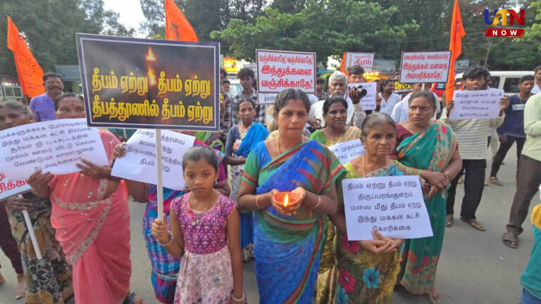 திருப்பரங்குன்றத்தில் தீபம் ஏற்றத்தடை?.. அர்ஜுன் சம்பத் கண்டனம்..! hmk-arjun-sampath-protest-coimbatore-thiruparankundram