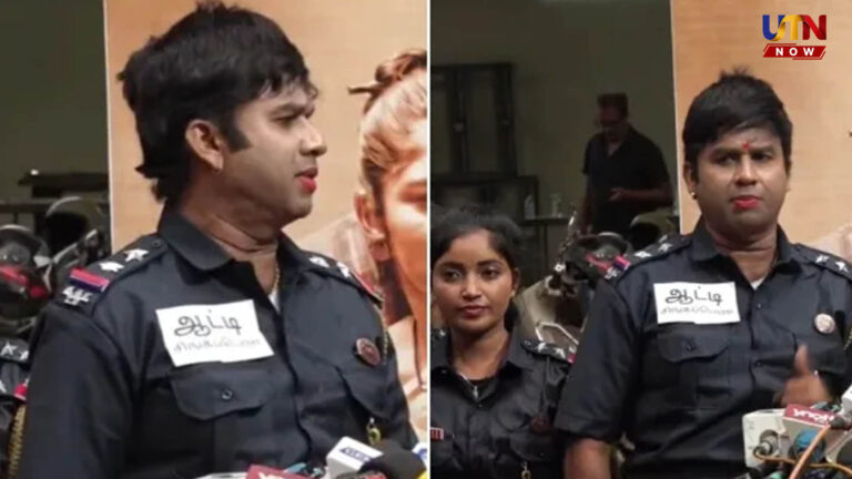 சினிமா விளம்பரத்துக்காக இப்படியா?.. கூல் சுரேஷ் செய்த புதிய ரகளை..! cool-suresh-controversial-singappen-uniform-aatty-promo