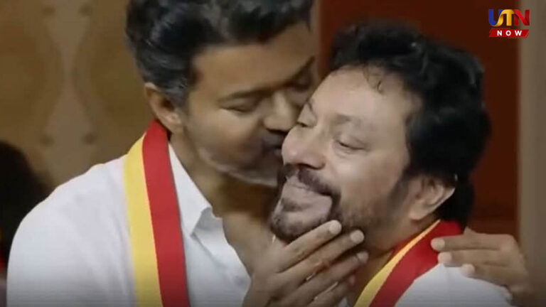 அரிது அரிது தளபதியின்.. மேடையில் பஞ்ச்; நெட்டிசன்களிடம் சிக்கிய அமைச்சர் ஸ்ரீநாத்..! minister-srinath-vijay-friendship-speech-controversy