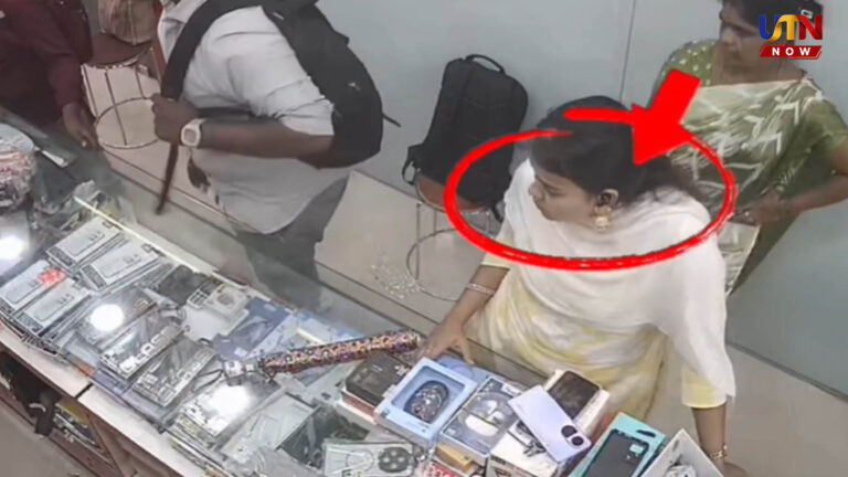 வாடிக்கையாளர் போல் வந்து ‘சைலன்ட்’ திருட்டு.. ஒன்றும் தெரியாதது போல நைசாக நழுவிய பெண்..! coimbatore-woman-steals-iphone-gandhipuram-cctv-viral