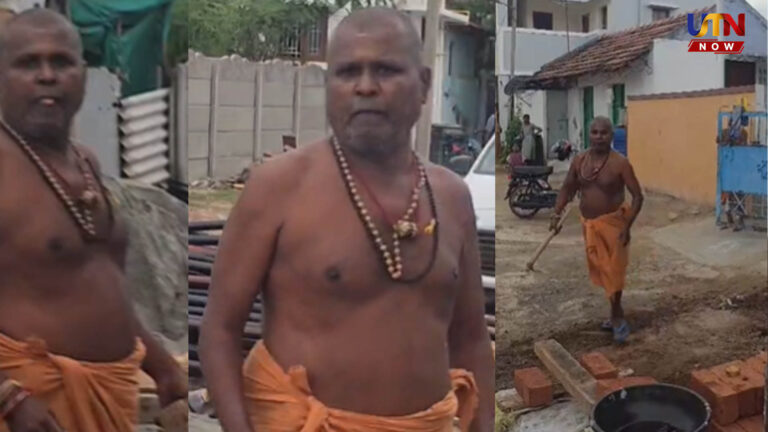 சாலையில் வழிந்த தண்ணீரால் மோதல்.. செங்கல் வீசித் தாக்கிய பூசாரி..! coimbatore-vilankurichi-temple-priest-attacks-couple-water-dispute-viral-video