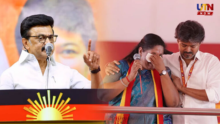 பெண் வேட்பாளர் விவகாரம்.. கொந்தளிப்பில் தவெக மற்றும் அரசியல் களம்..! cm-mk-stalin-dharapuram-by-election-campaign-controversy-tvk-sathyabama